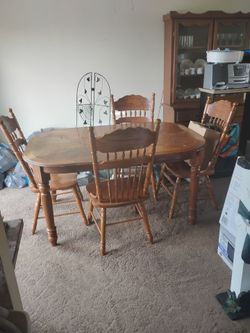 Dining room table and chairs