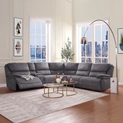Power Motion Grey Sectional