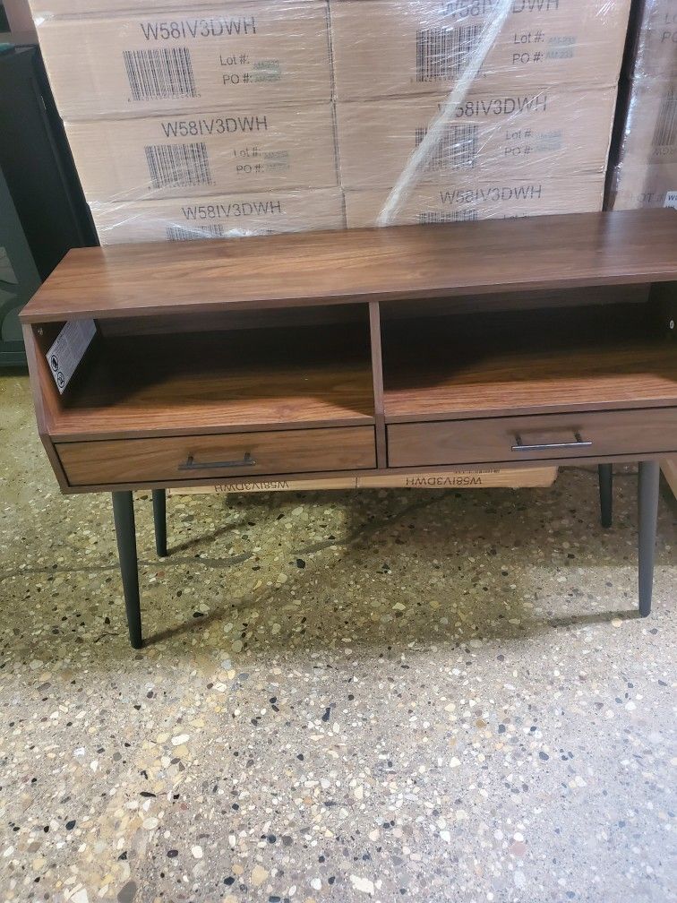 44" Mid Century Modern Style 2-Drawer Entry Table(New In A Box)