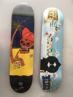 Two skateboards 31”x8”