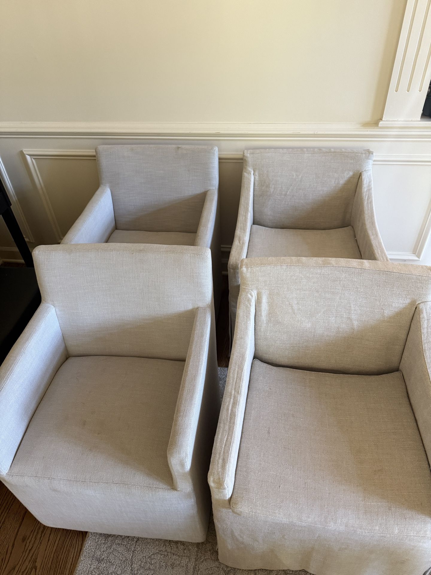 Restoration hardware Dining Chairs On Wheels