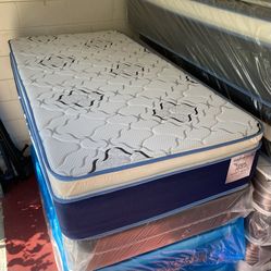 Twin Size Mattress 14” Inches Pillow Top Of High Quality Also Available in Full-Queen-King and Cali-King Same Day Delivery 🚚 