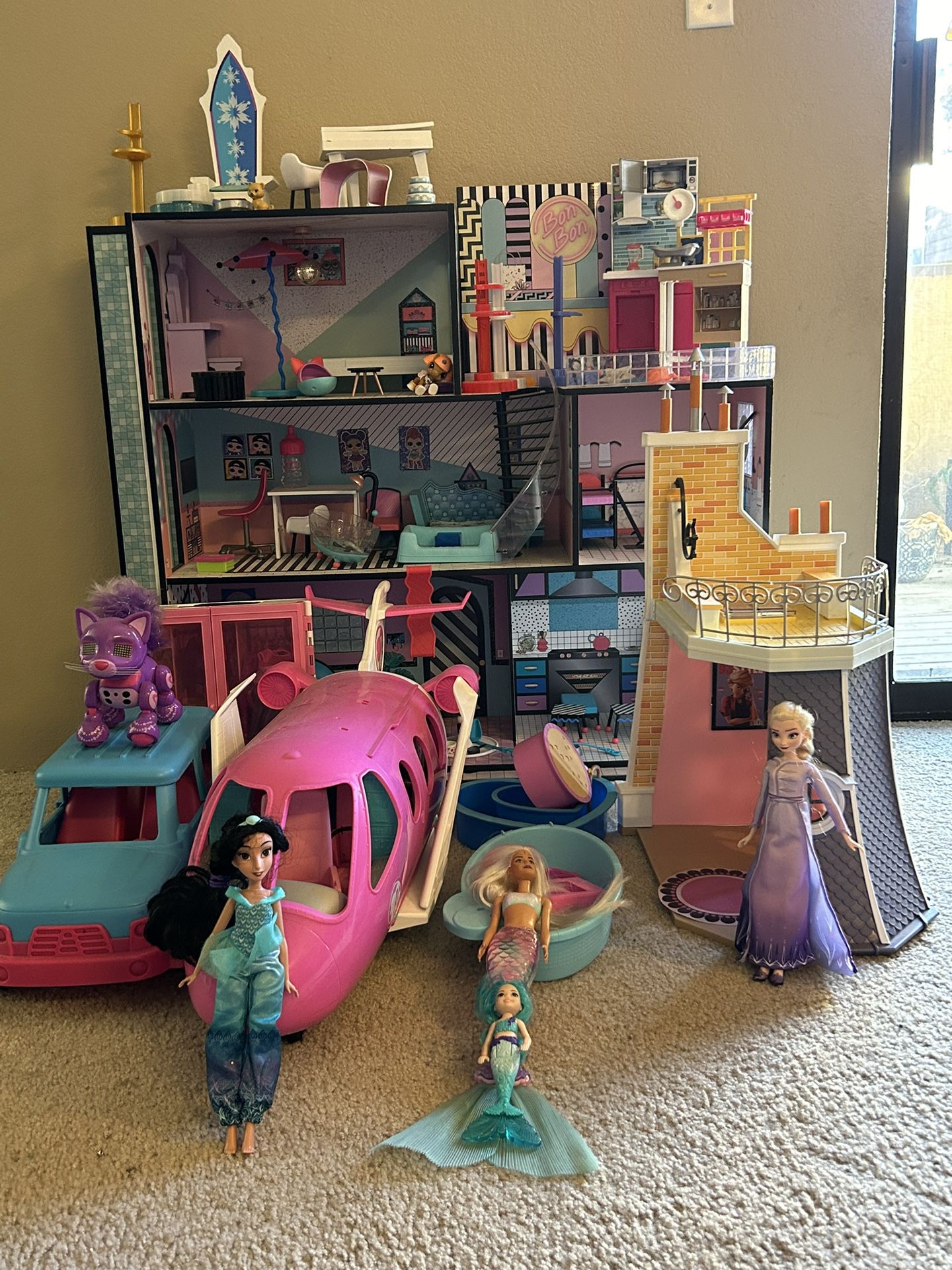 LOL Doll House And Barbie Items