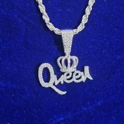 VVS Moissanite Custom Pendent & Chain Combo 