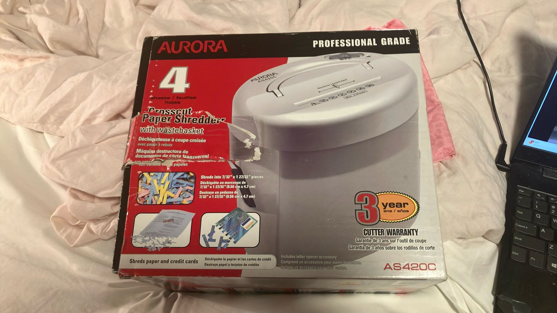 Aurora Crosscut Paper Shredder Mini Personal Desktop