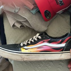 Vans Old Skool Low Top Flame Shoes