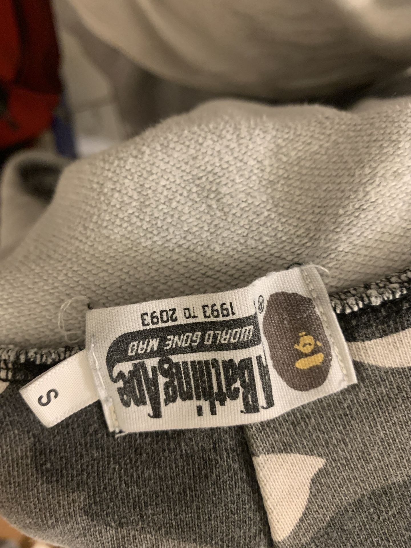 Grey Black White Bape Zip Up