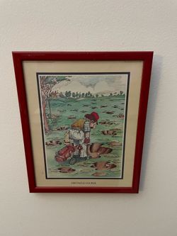 Vintage golf memorabilia-OBSTACLE COURSE-humerus print by Gary Patterson