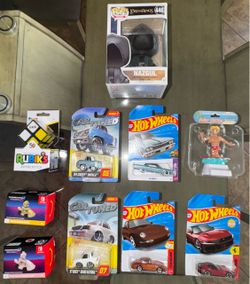 Mixed Collectibles Lot – Funko Pop, Hot Wheels, Rubik's & More