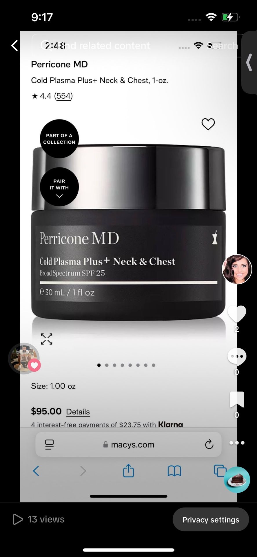 New Perricone MD Cold Plasma+neck&chest Cream