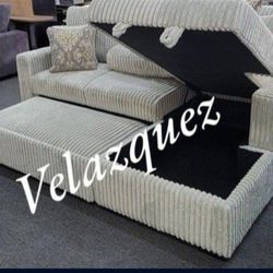 ✅️✅️2-Piece Convertible Sectional
Sleeper Sofa W/Fold-Down Table & Chaise Storage✅️✅️✅️