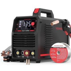 YESWELDER 135Amp MIG Welder 110V Flux Core Lift TIG/Stick 3 in 1 LED Display IGB