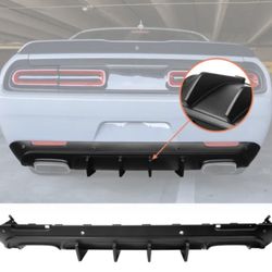 Fits 15-23 Dodge Challenger IKON V2 Rear Bumper Diffuser Matte Black