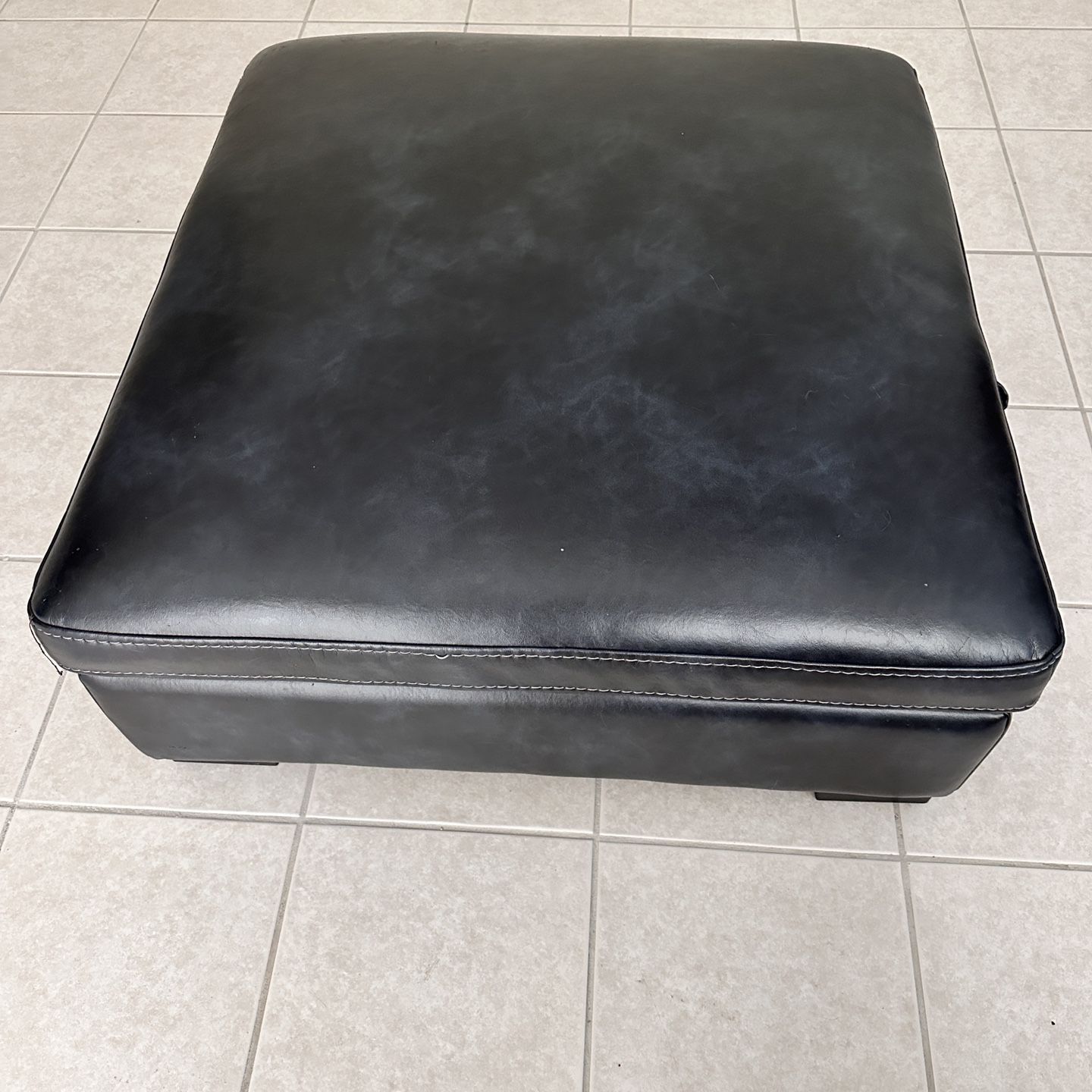 Leather Ottoman With Storage