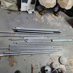 Various lengths and widths EMT steel conduit - 1", 3/4", and 1/2" pieces