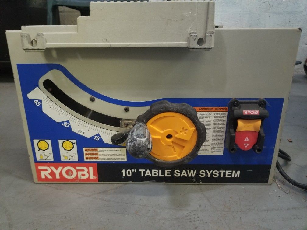 RYOBI 10 INCH TABLE SAW SYSTEM 4800 RPM MODEL BT31001 for Sale in