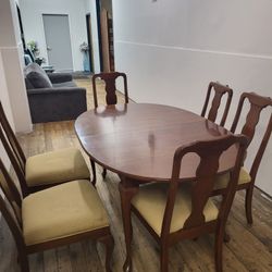 KITCHEN TABLE WITH 6 CHAIRS SET (HOME88)