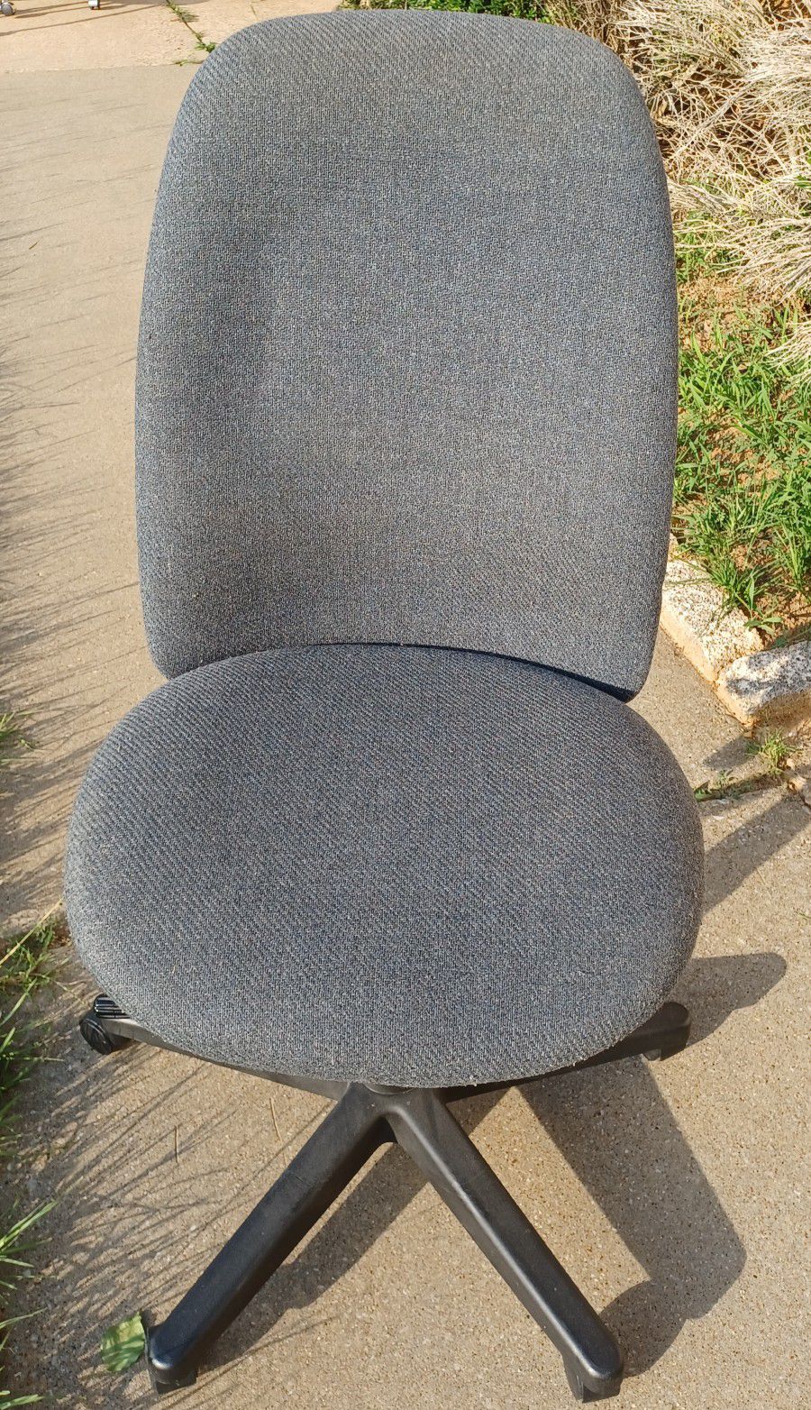 High Gray Fully Adjustable Chair On Wheels.  Working Good