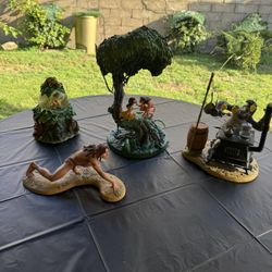 Tarzan Figures And Snow Globle No Original Box No Cerficate