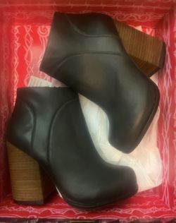 Jeffrey Campbell Hanger Leather Raw Bootie Shoes 