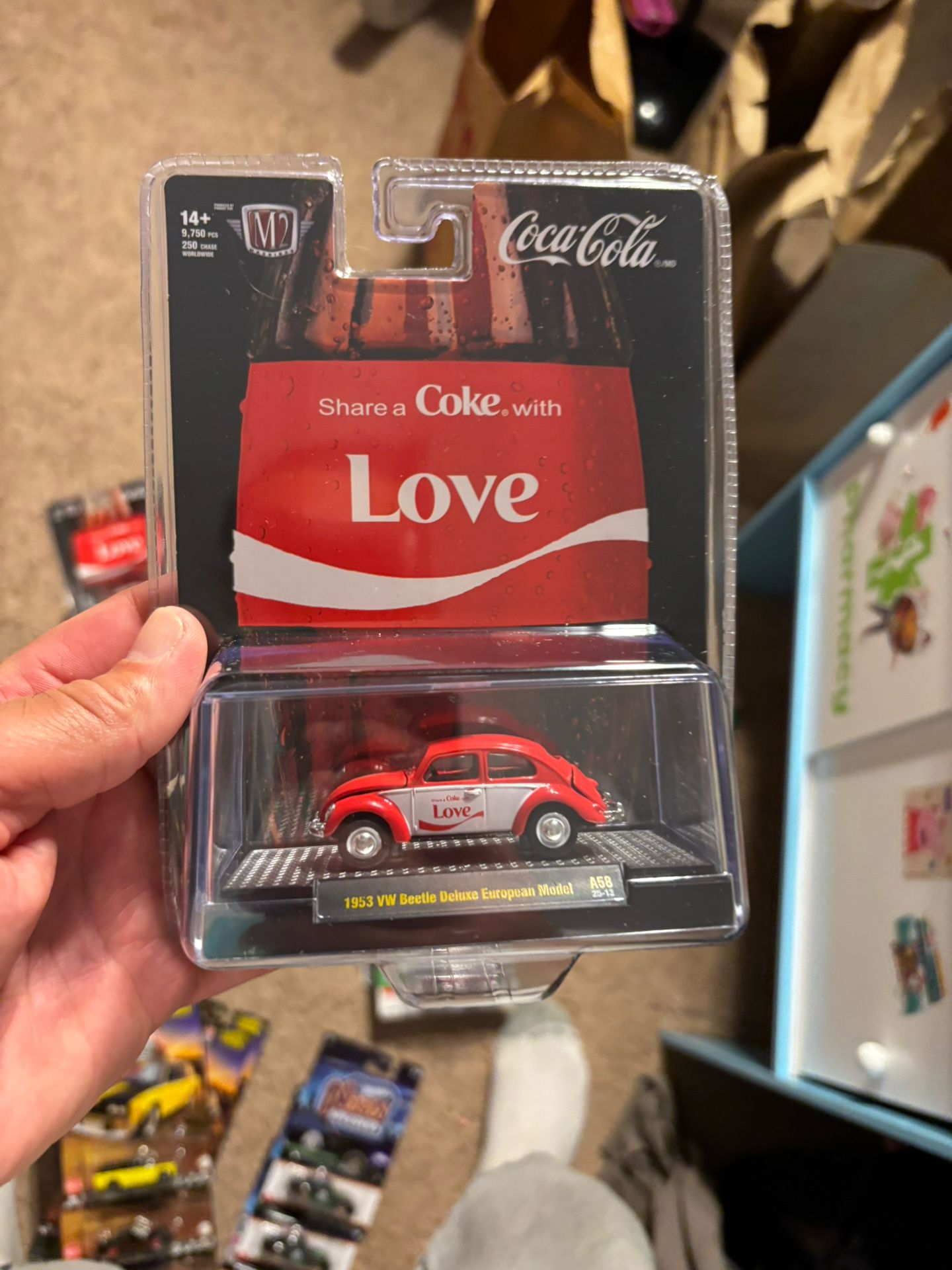 M2 Machines 1:64 Coca-Cola LOVE VW Beetle