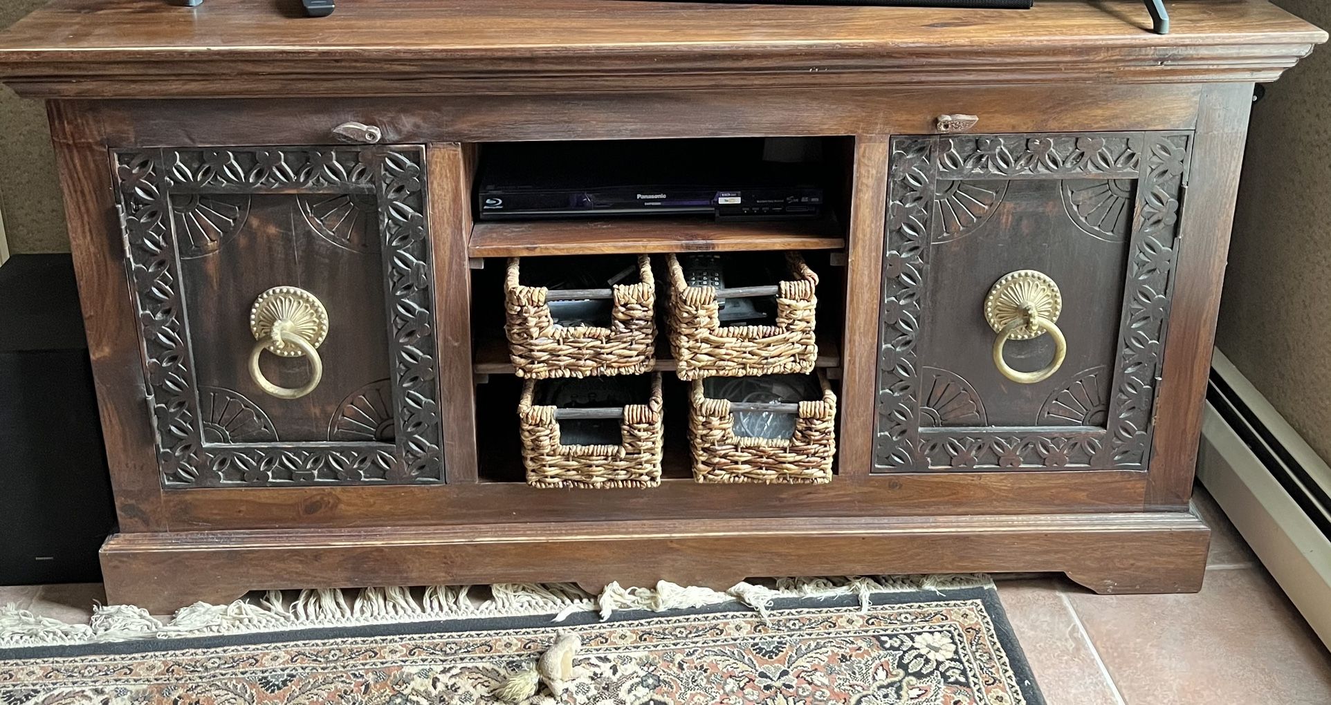 All Wood Console Table