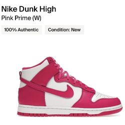 Nike Dunk High Pink Prime Women’s Shoes Size 9.5