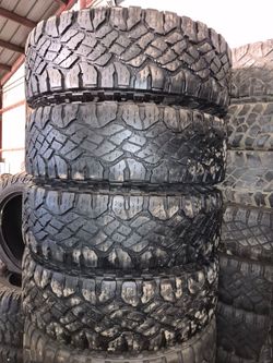 (contact info removed) goodyear wrangler all Terrain Tires Set of 4 $360 installed