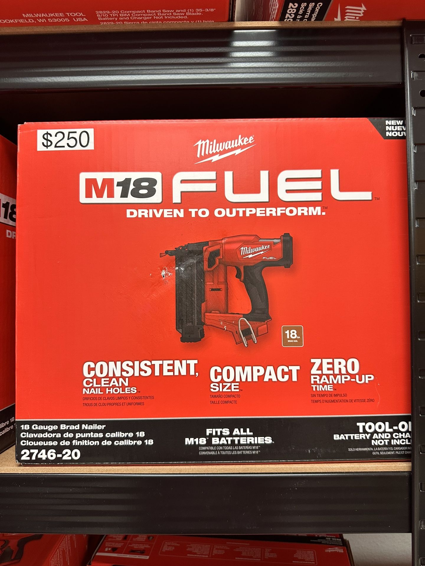 Milwaukee M18 Fuel 18 Ga Brad Nailer