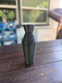 Black Matte Ceramic Bottle Decorative Vase 10in Solid Modern Boho Freestanding