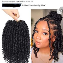 #2K Twist Kroket Hair Extensions  10" Long 8 Pack 