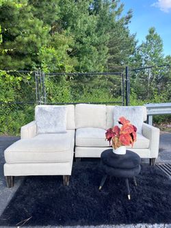 White Havertys Sectional