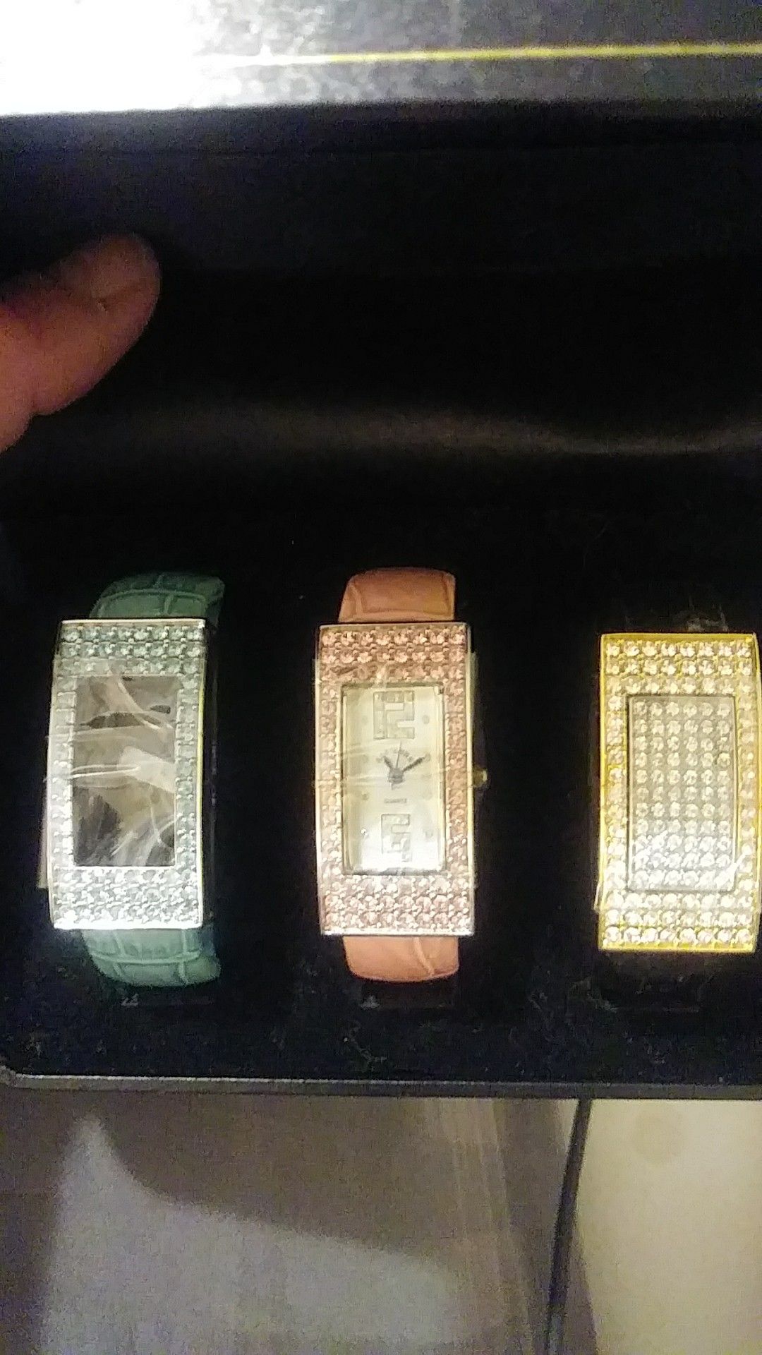 Very beautiful well made interchangeable watch trio by Adrienne