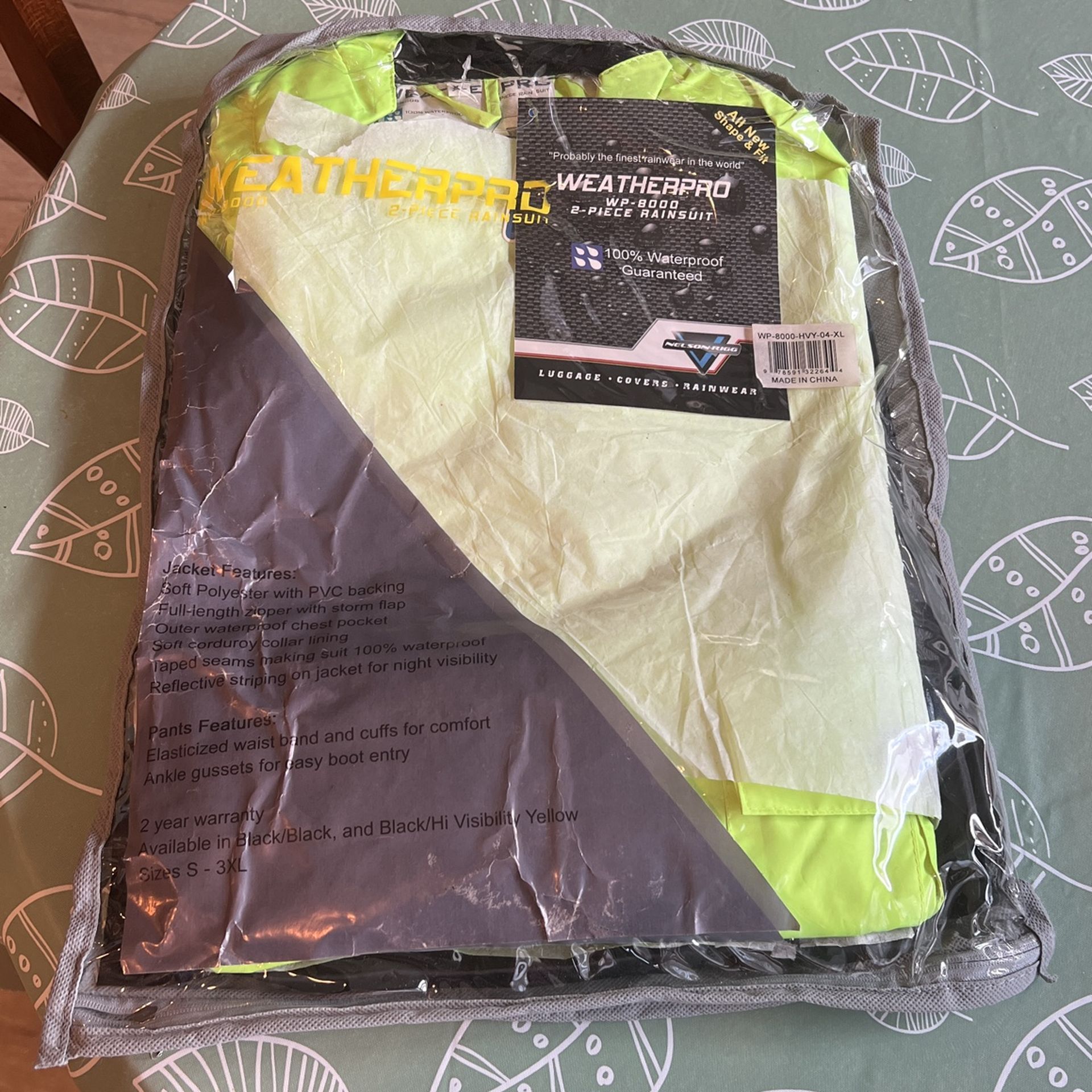 2 Piece rain suit XL