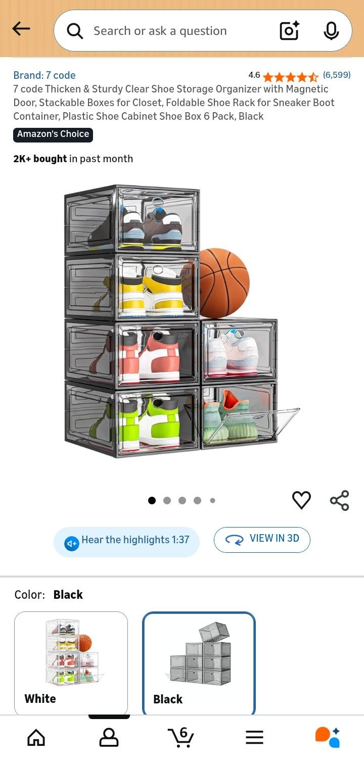 Set of 12 Sturdy Shoe Organizers