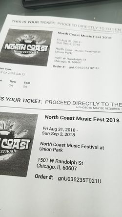3 day pass north coast music festival