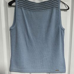 St. John Sport blue and brown cami