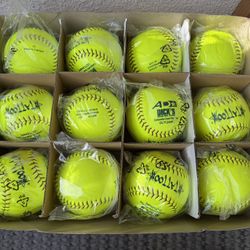 Softball 7 Dozen New In Box Have 2 Baden Brand And 5 AD Starr Tattoo Softballs. $45 each box of firm price