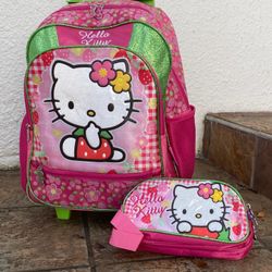 Hello Kitty Rolling Backpack