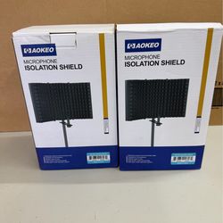 Lot of 2 Aokeo A0-403 Professional Studio Recording Microphone Isolation Shields