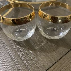 Gold Rim Tea Light Holder. 5 Of Them $20