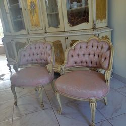 Antique Italian Venetian Baroque Style Accent Chairs