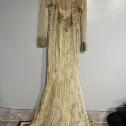 Women Dress Gold Size L