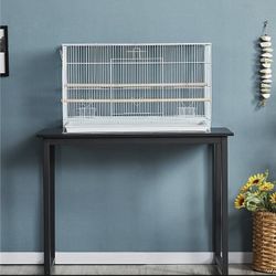 30.5inch Flight Parakeet Bird Cage with Slide-Out Tray, White