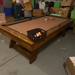Outdoor Pool Table And Two Sets Of Balls