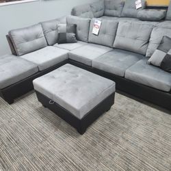 SECTIONAL WITH OTTOMAN BRAND NEW 