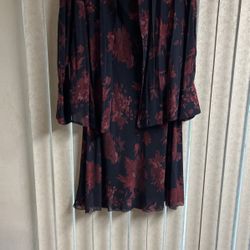 2 Piece Shear Blouse and Skirt 