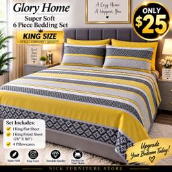 6 piece bedding set