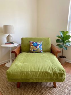 MOVING SALE – Gold Bond Portland Futon (Solid Oak, Cherry Finish) + Premium USA Mattress