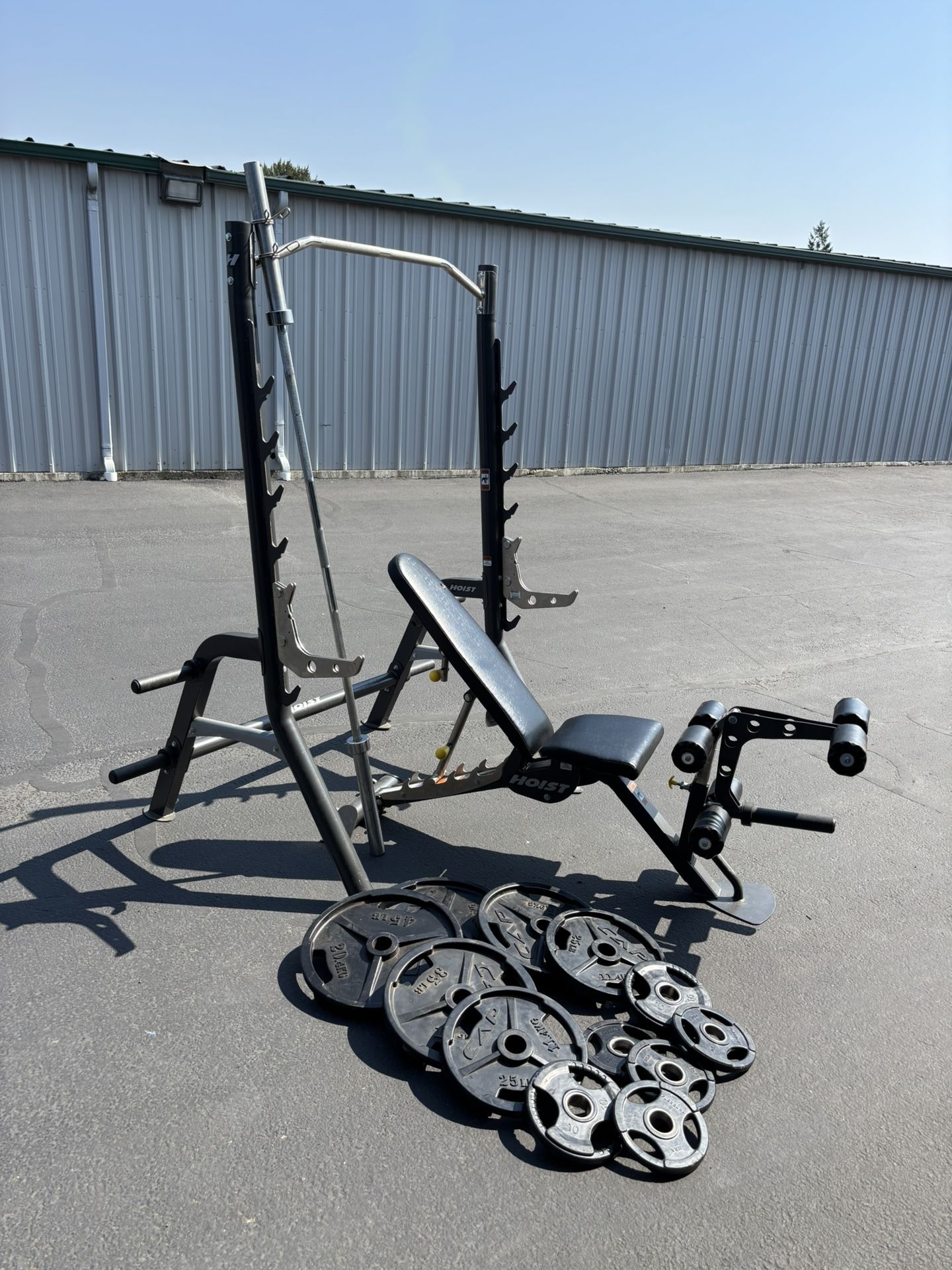 Hoist Gym Weights Bar Hoist Weight Bench 